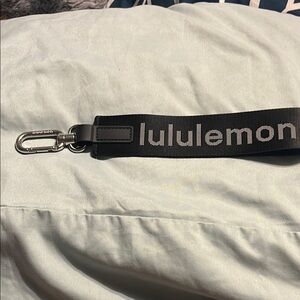 Lululemon Silver and Black Keychain